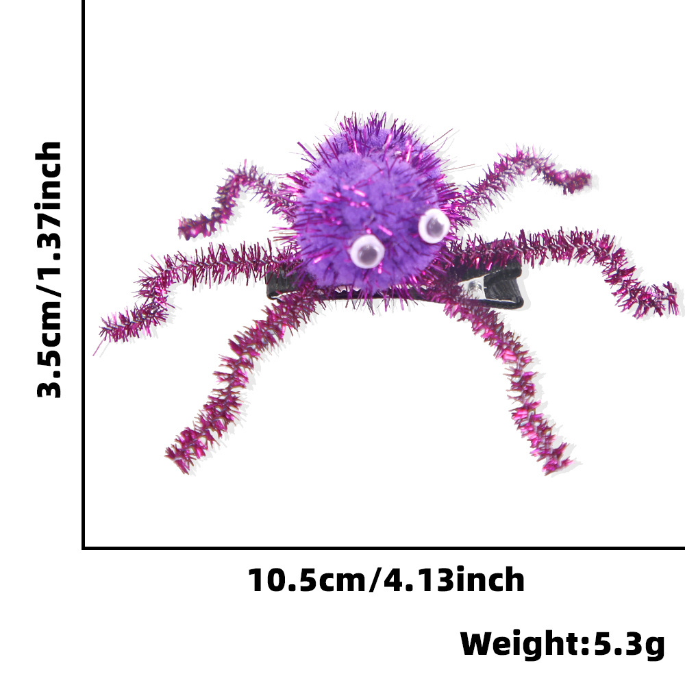 Amazon nuevo Halloween araña cabeza de fiesta fantasma parodia accesorios de decoración 3D estereoscópico araña patas brocas para el pelo