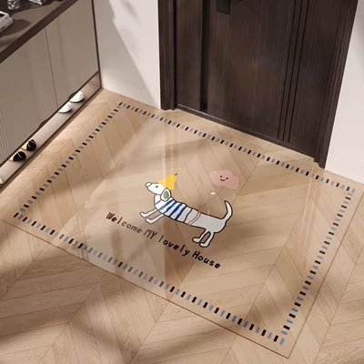 Avtomobil döşəmə paspasları: Mat Accessible Luxury High-End Pvc - cloud-dachshund-soft-glass-floor-mat-6090cm
