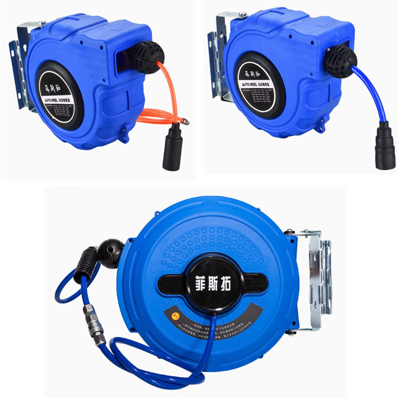Automatic Retractable Air Hose Reel for Recycling Air Pipes, Specialized for Car Detailing, 30m Long Air Hose Reel