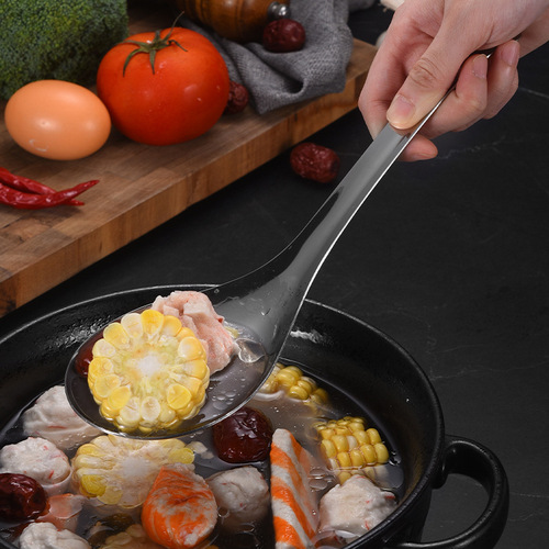 304 stainless steel Chinese rice spoon, thickened large spoon, household rice serving spoon, hotel canteen male spoon, serving spoon