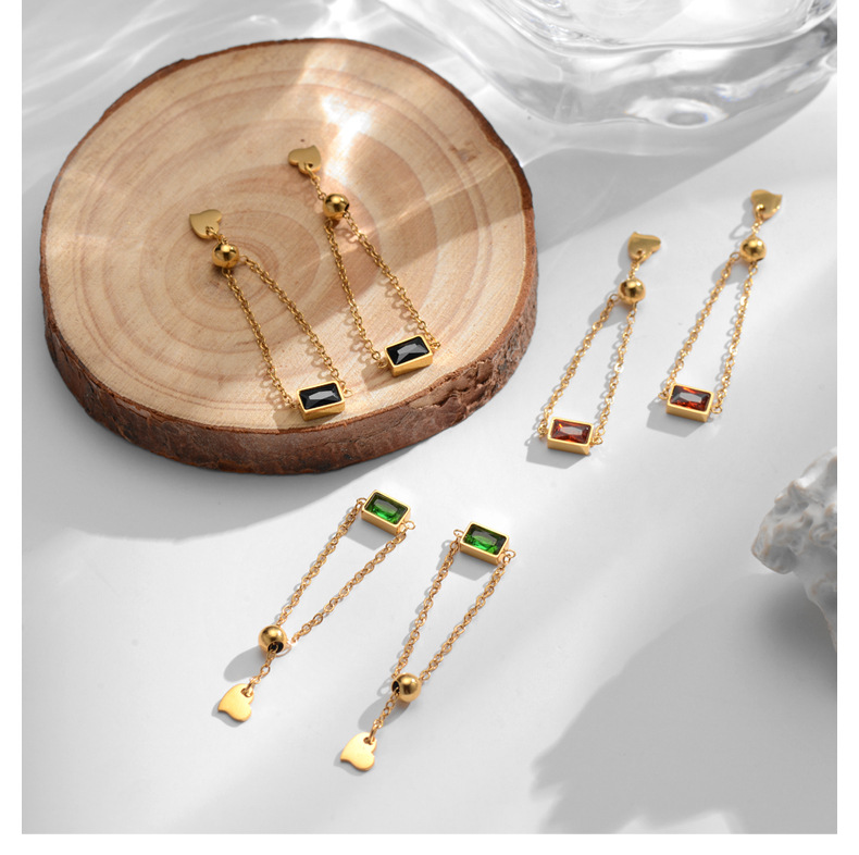 Rings Classification 18K Gold Plating Color Wholesale Jewelry Fashion Geometric 304 Stainless Steel Zircon 18K Gold Plated Stainless Steel Rings