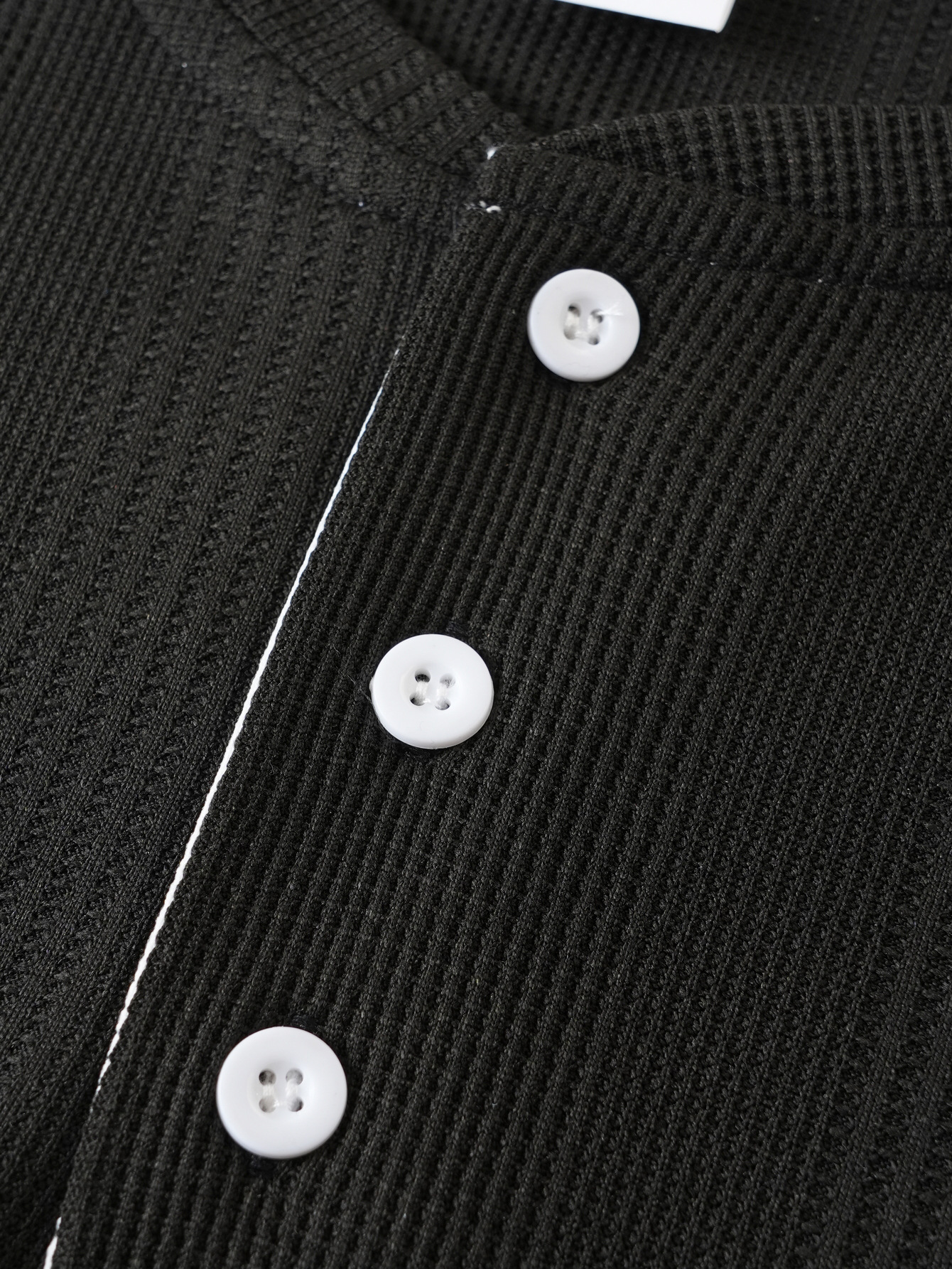 Men's Clothing Men's Summer Shirt Long Sleeve Round Neck Vertical Stripe Style Henry Base T-Shirt For Formal & Casual_viptrois.com