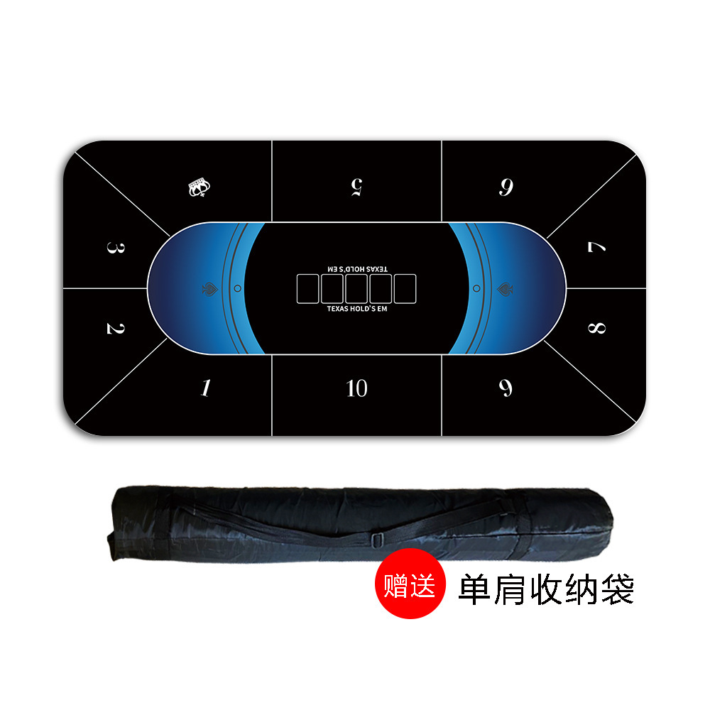 Texas poker estera de mesa Baijia dados paño estera de mesa redonda chip de juego de la tarjeta de Jack Negro alfombra de goma personalización