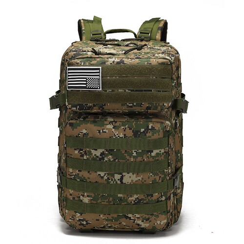 Outdoor sports backpack, large capacity men's travel commuting double shoulder bag, water-resistant multi-functional backpack 45L