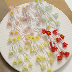 Energy Girl Flowery Chrysanthemum DIY Handmade Beaded Hair Clip Hair Accessory Earring Materials Wholesale