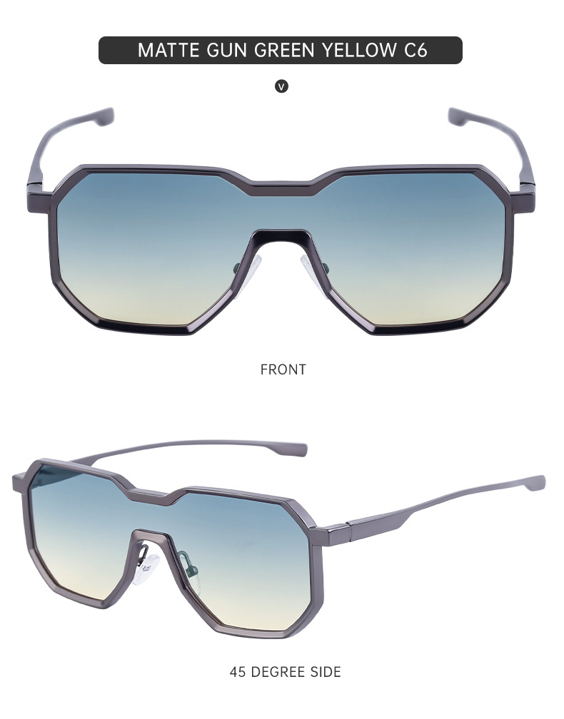 Steampunk Style Metal Sunglasses For Men Irregular Retro Frames_voghion.com