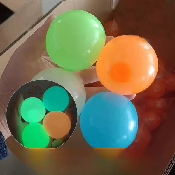 same style luminous ceiling sticky target ball ceiling sticky sticky ball Internet celebrity throwing decompression vent children's toys