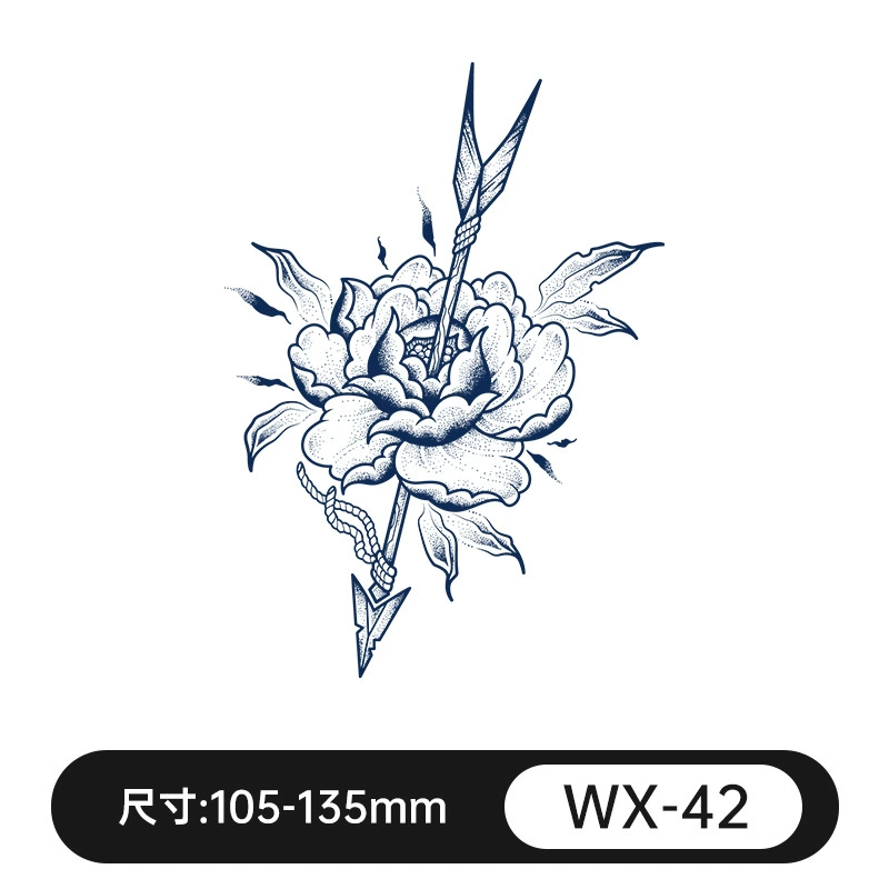 Waterproof fresh retroreflective herbal tattoo stickers for men and women, long-term effect