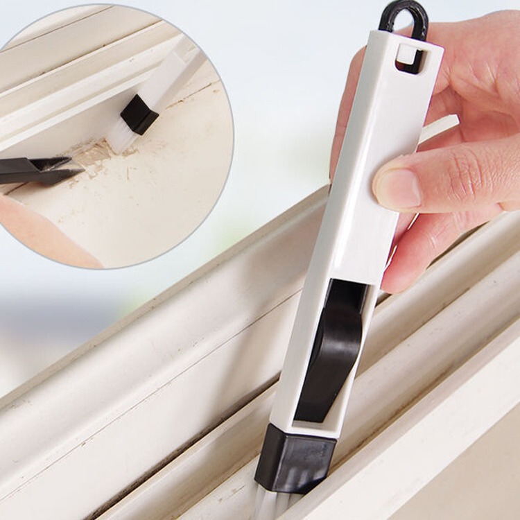 Two-in-one cleaning tool window groove cleaning brush window groove small brush with dustpan door and window dead angle gap brush Two-in-one cleaning tool window groove cleaning brush window groove small brush with dustpan door and window dead angle gap brush