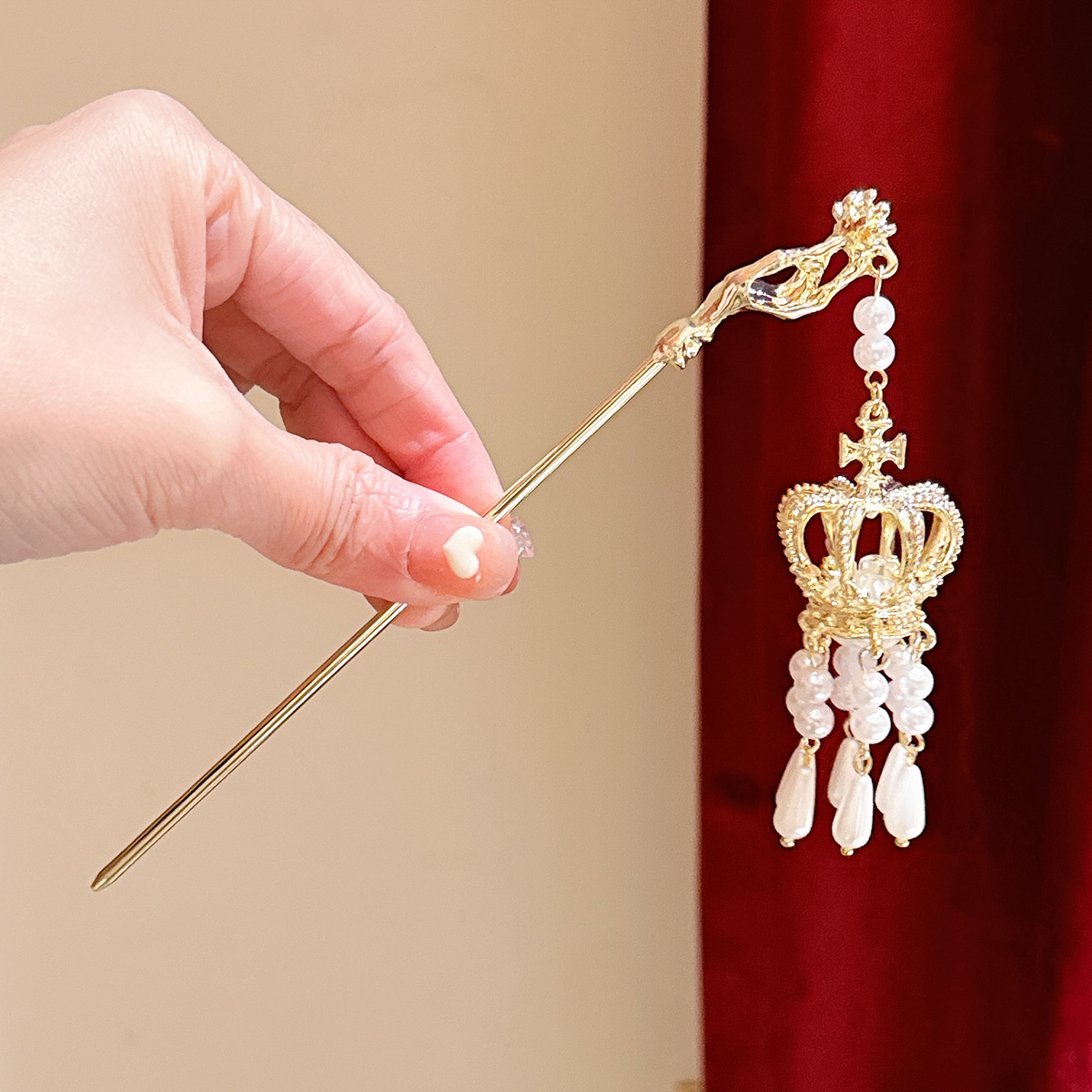 Estilo antiguo hanfu linterna borla horquilla luminosa Palacio mapache pequeña princesa tocado Palacio Lámpara paso sacudida horquilla accesorios para el cabello para mujeres