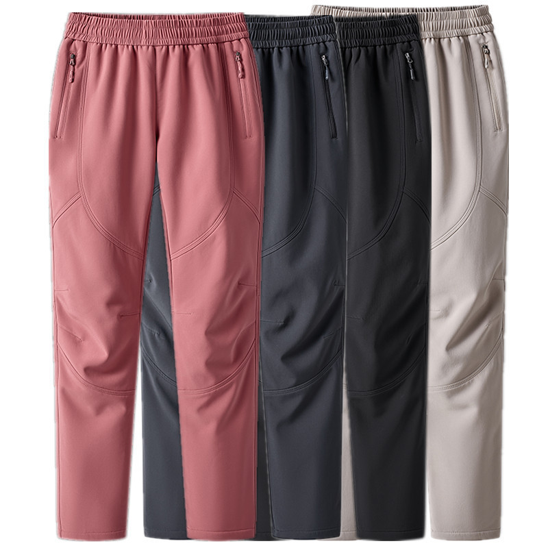Autumn and Winter new outdoor sports pants men's fleece windproof casual pants graphene heating couple soft shell pants women