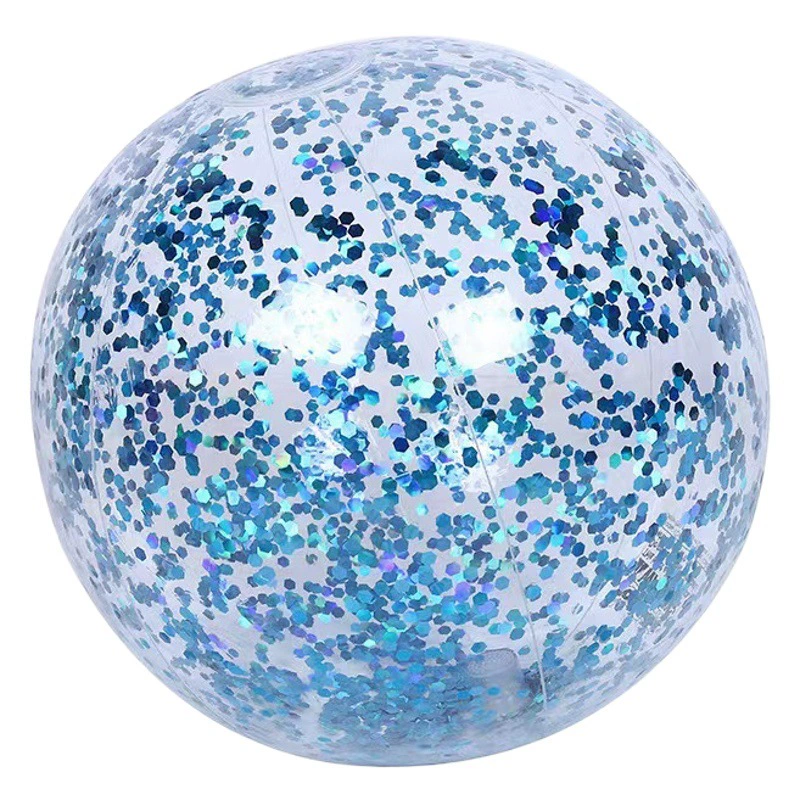 Оптовые прозрачные водные игрушки из ПВХ для Amazon, декорации для фотосессий, наполненные пайетками, пляжные развивающие игрушки, прозрачные украшения с пайетками