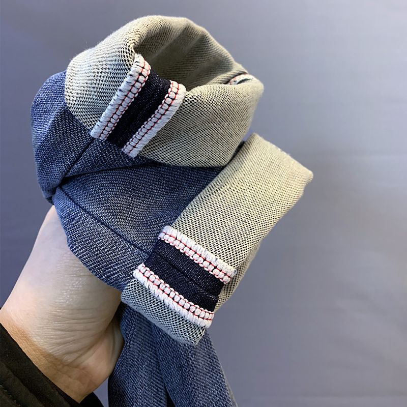 Vaqueros hombre bordados corte recto pantalón elástico primavera_voghion.com