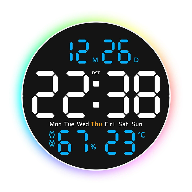 Electronic night light for living room, universal watch, thermometer, mute hygrometer