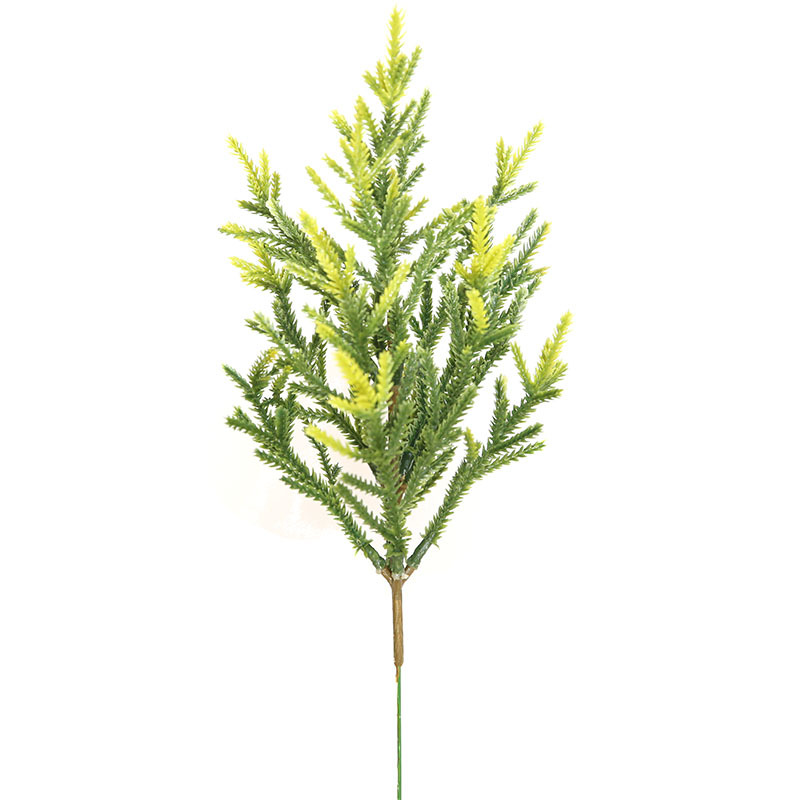 33CM Artificial Pine Needle Single Christmas Green Plant Decor Indoor Flower Arrangement Accessory Synthetic PE Pine Needle Single Cross-border