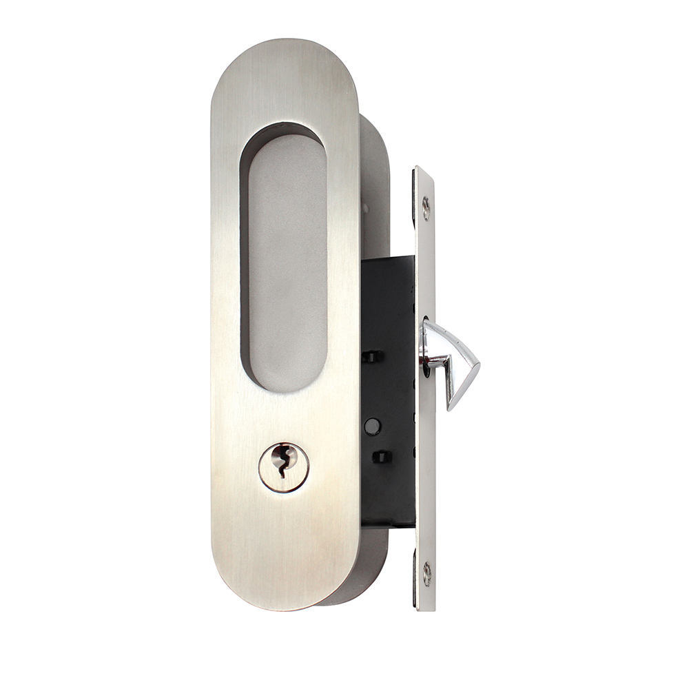 Cerradura de gancho de puerta deslizante invisible de aleación de zinc cerradura de puerta deslizante balcón incrustada cerradura de puerta deslizante de tracción oculta cerradura de puerta deslizante cocina interior cerradura de puerta deslizante BK