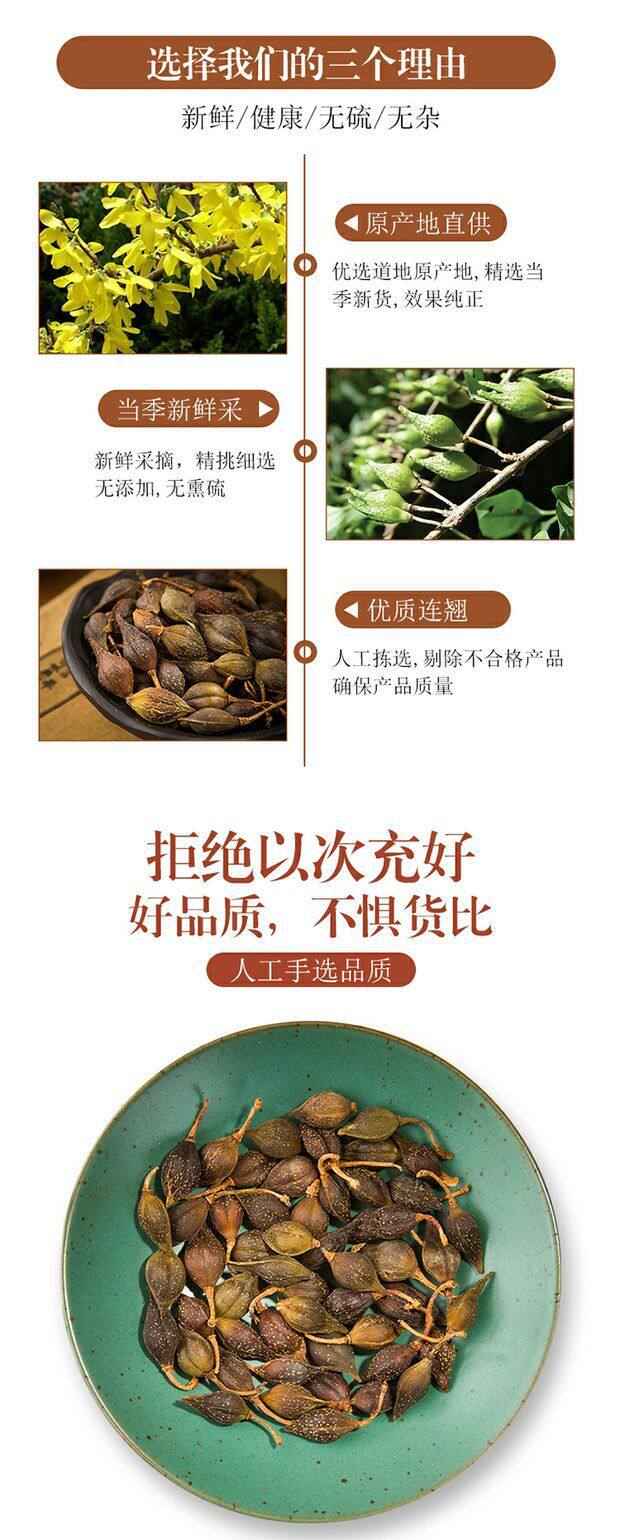 Forsythia Fruit Lian Qiao Dried Herb 500g Natural Unsulfured Traditional Chinese Herbal Tea key features