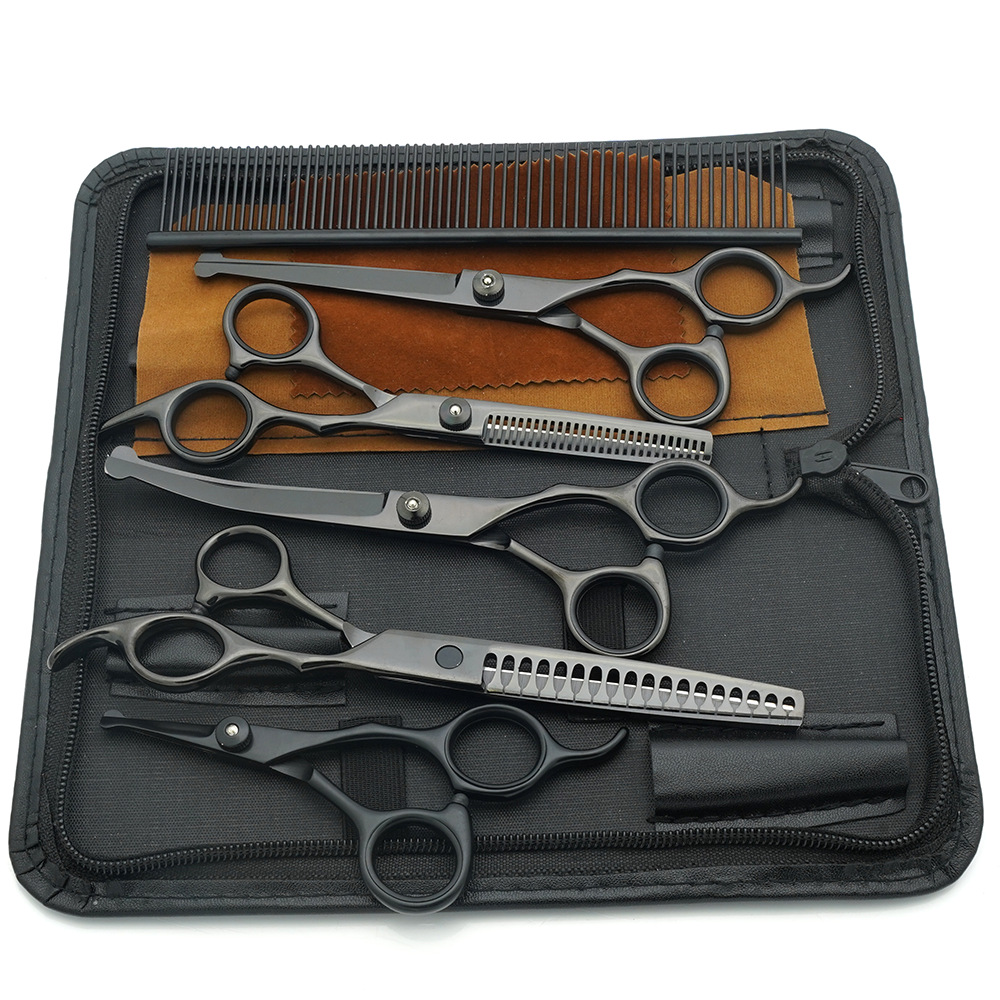 Tijeras de aseo para mascotas, tijeras de corte de pelo para perros, tijeras de corte de pelo profesional, tijeras de dientes finas, juego de tijeras de pelo para gatos