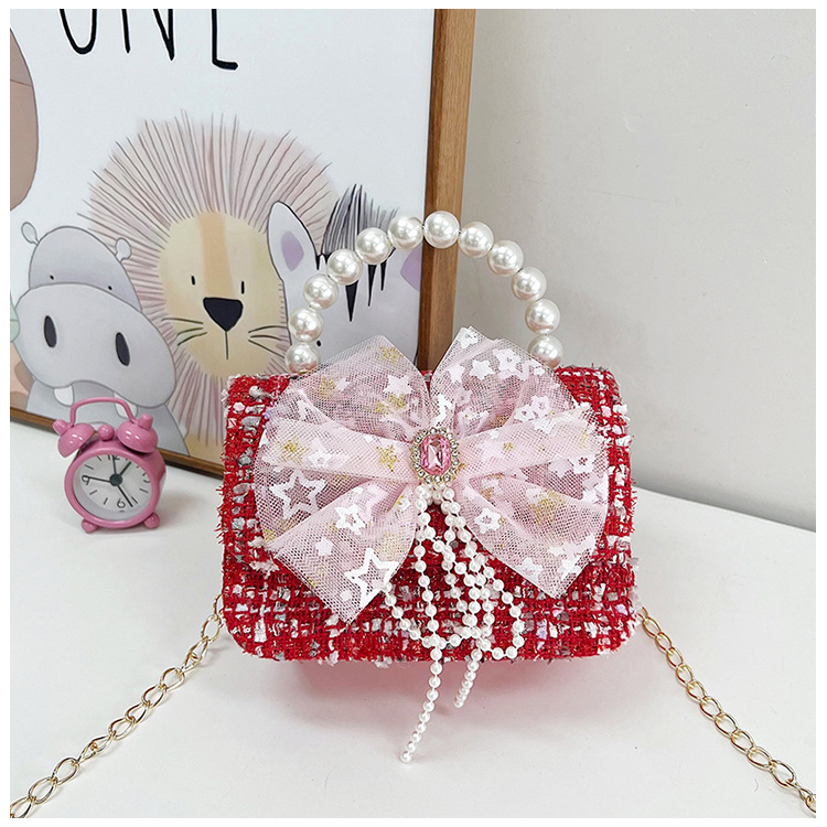 Nuevo bolso de los niños estilo chanel bolso de hombro de la manera del todo-fósforo de las niñas bolsa de mensajero de moda cadena accesorios bolsa al por mayor