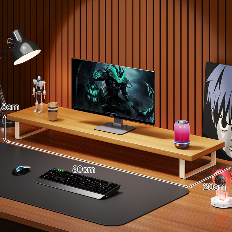 Soporte Elevador para Monitor de Computadora de Madera Organizador para Escritorio