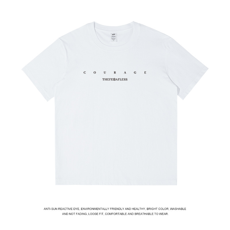 メンズピュアコットン半袖Tシャツメンズ夏新作ルーズハイエンドハンサムトレンディブランドTシャツボトリングシャツレディースイン|undefined