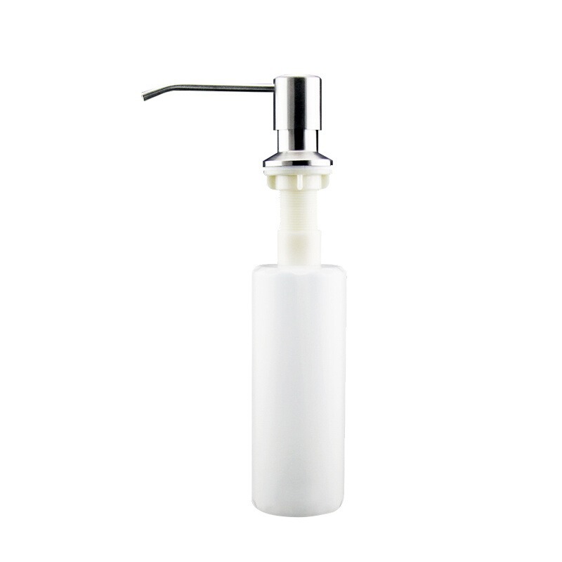 Dispensador de jabón de acero inoxidable 304 para fregadero botella presionadora 500 ml color negro