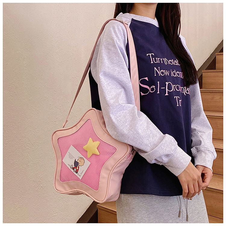 This year's popular color bags, 2025 new star bags, Japanese-style sweet single-shoulder bags, crossbody bags, women's bags, cross-border undefined