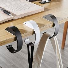 洁西特免打孔桌边钩简约太空铝挂钩桌面收纳整理钩书桌边创意挂钩