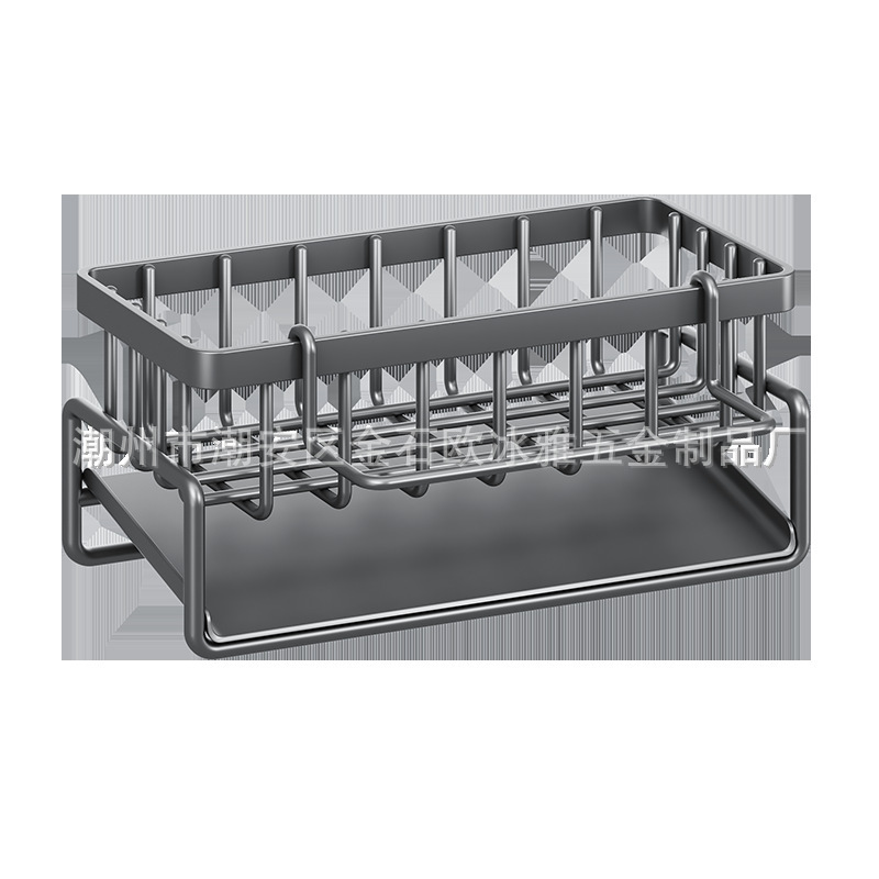 Estante para trapos, estante de almacenamiento para cocina, cesta para drenaje de fregadero, estante multifuncional para esponjas y detergente para encimera.
