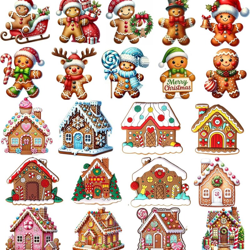 Gingerbread Man Ornament Christmas Tree Wooden Gingerbread House Decoration Christmas Tree Hanging Ornament Christmas Party Decoration
