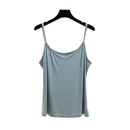  New Outerwear Modal Camisole Tank Top for Plus-Size Women, Summer Thin Version, V-Neck, Sleeveless, Underwear-Like Top