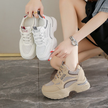 老爹鞋女2025夏天网面透气休闲鞋厚底增高小个子百搭运动跑步鞋女