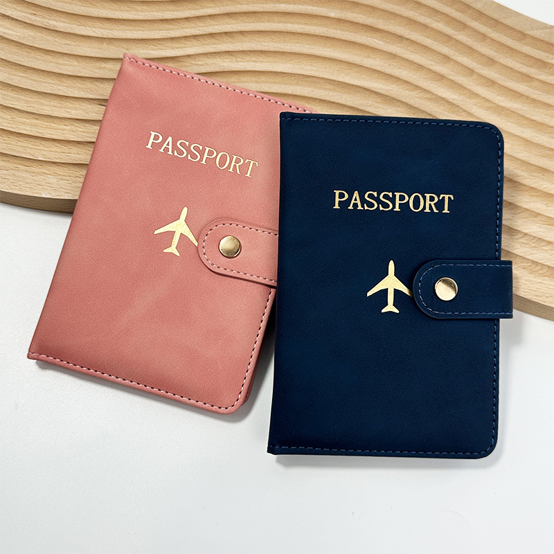 Múltiple tarjeta de protección de pasaporte Este conjunto de clip de pasaporte de cuero pu borde de cuero función de almacenamiento de certificado bolsa pequeña bolsa de pasaporte