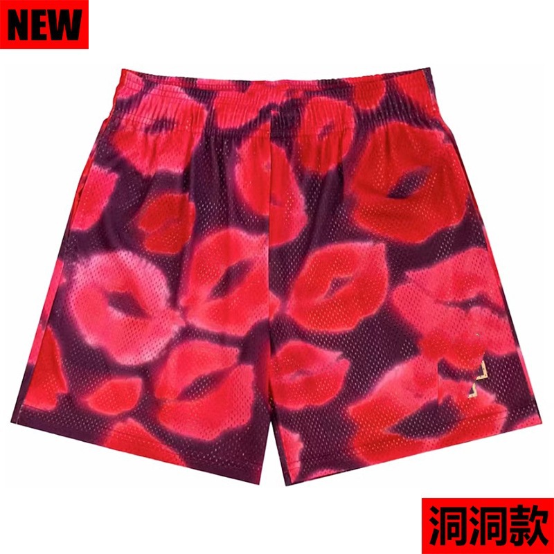 Pantalones deportivos estadounidenses para hombres y mujeres, pantalones de acondicionamiento de verano, pantalones de malla transpirables, sueltos, secos rápidos, pantalones de pareja.