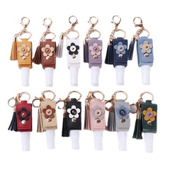 PU免洗手液皮套 流蘇噴霧鑰匙扣消毒水香水噴霧空瓶皮套鑰匙扣 女