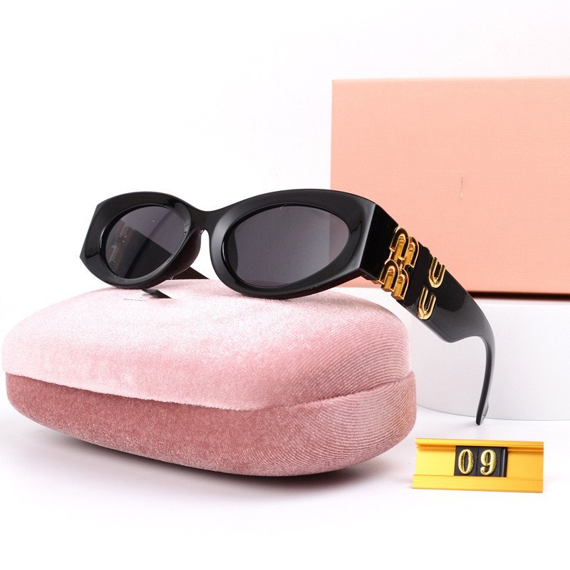 2024 New m Family Same Style Cat Eye Retro Fashion Women's Sunglasses Export Cross-Border Wholesale Ins Style Sunglasses