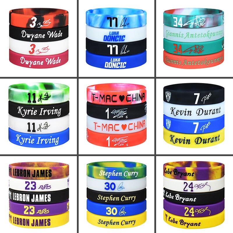 Nba Silicone Bracelet Kobe James Curry Irving Durant Sports Luminous Large Basketball Star Wristband Nba Silicone Bracelet Kobe James Curry Irving Durant Sports Luminous Large Basketball Star Wristband