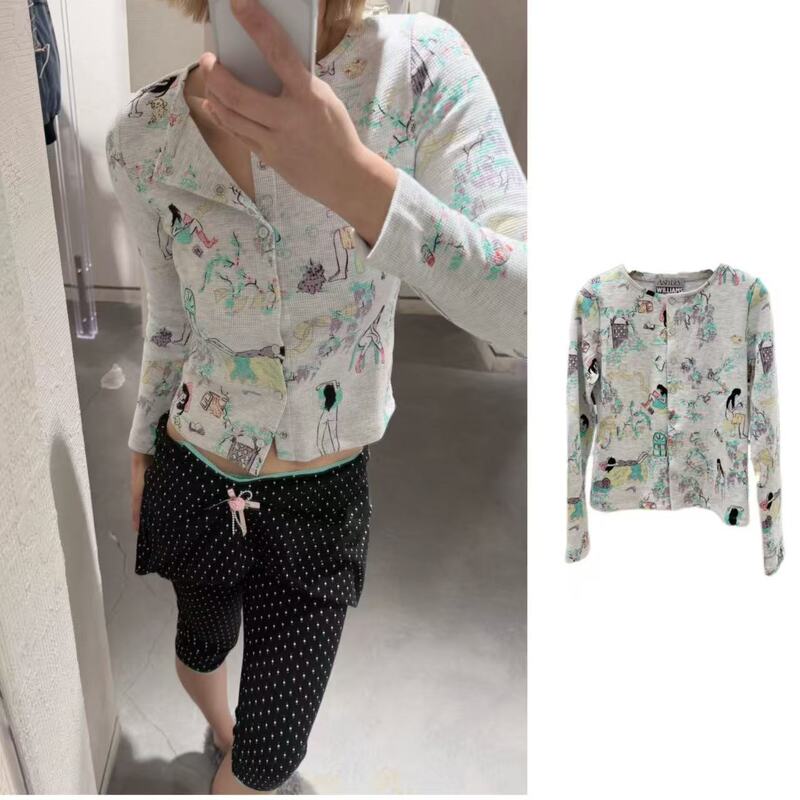 26Ss Original Ash* Designer Style Letter Graffiti All-Over Print Slim-Fit Short Waffle Top T-Shirt