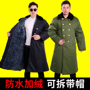 $%# Military Coat Men's Winter Thickened Long Women's Security Cold Storage Cold Clothes Northeast Cotton Coat Old Military Cotton cx