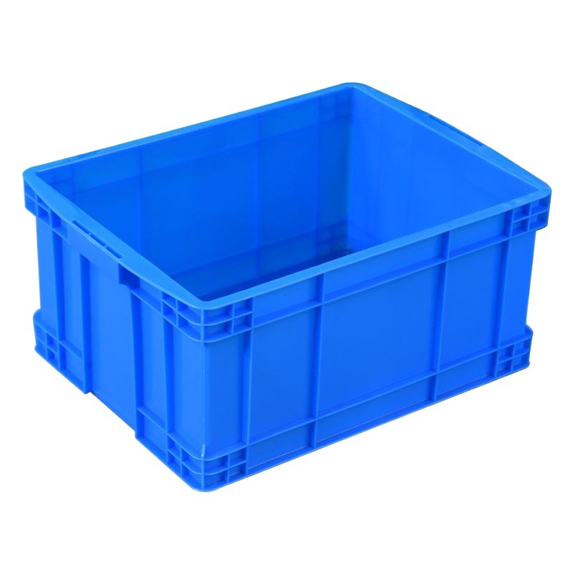 Caja de plástico reforzada, tamaño grande con tapa, caja de transferencia de materiales, estante de almacenamiento logístico industrial, estructura de plástico, venta al por mayor de fábrica.