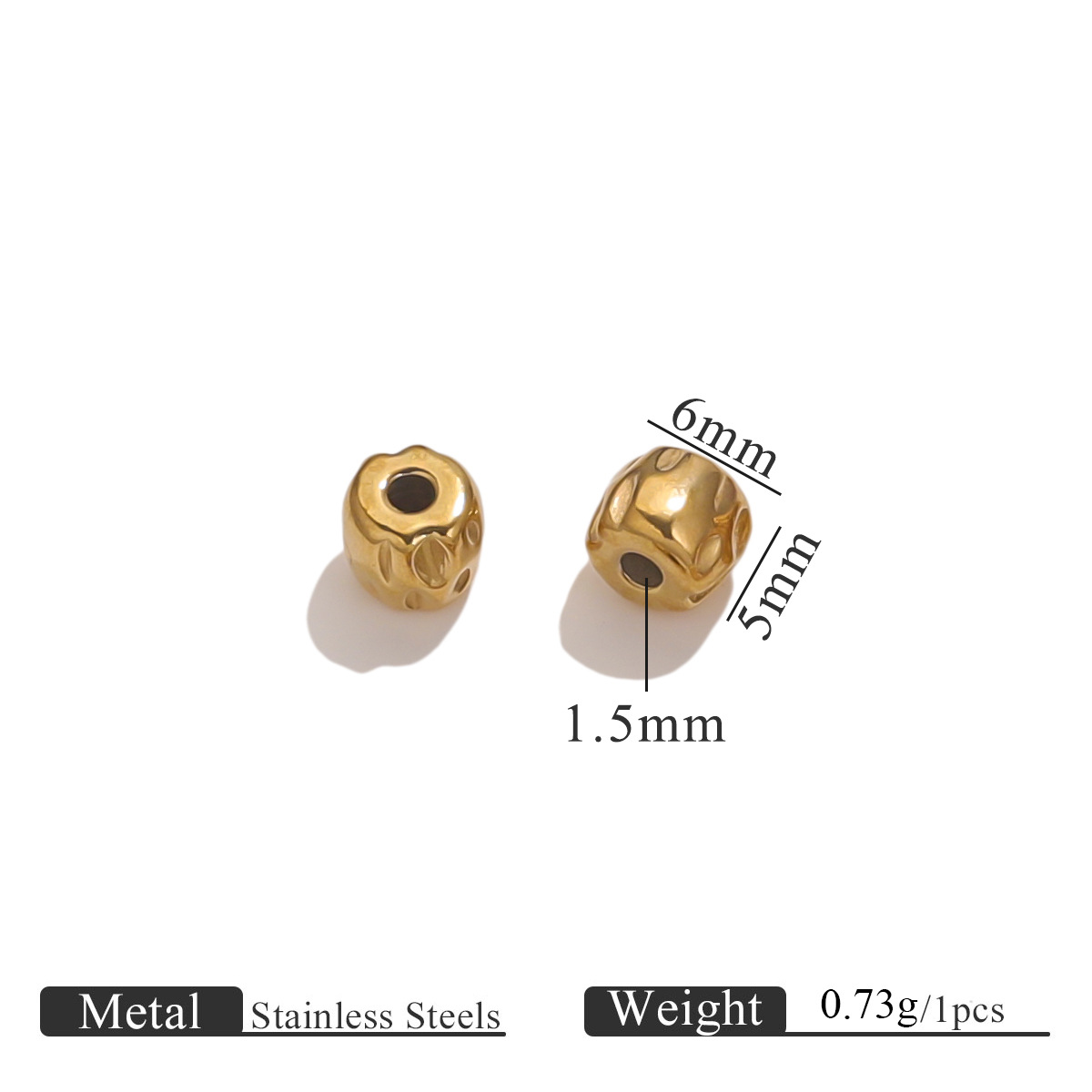 1 Piece Quantity 1 Piece 304 Stainless Steel Geometric DIY Jewelry Accessories Beads Spacer Bars