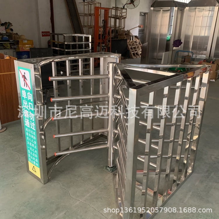 半高转闸双门转闸门工地小区旋转门十字单向門人脸识别人行通道闸