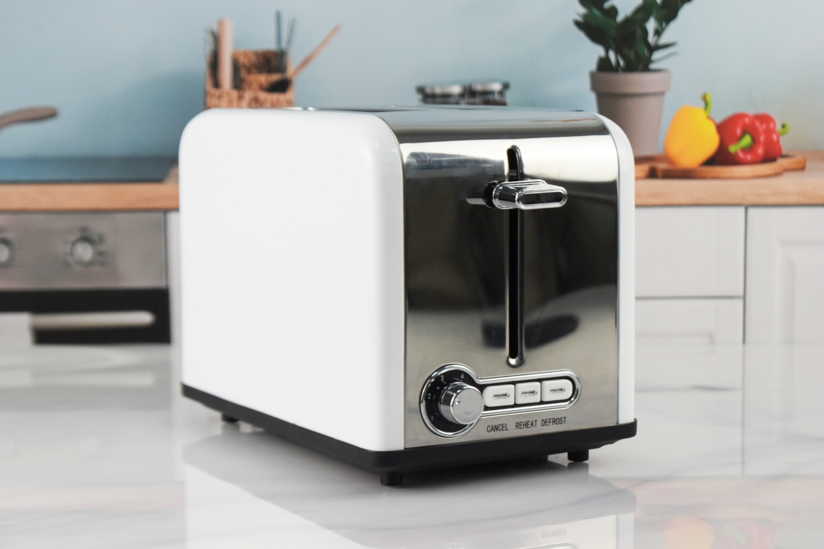 Description Picture 5 of itemEasy operation electric grill toaster smart hamburger bun stainless steel toast 2 slice sandwich bread toaster