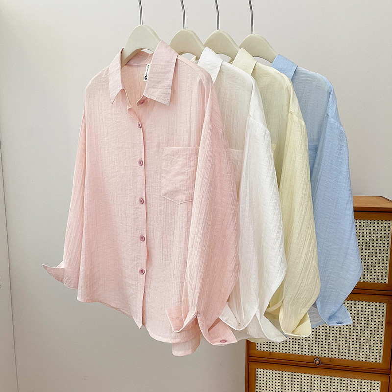 Korean Style Spring and Summer New Women's Shirts, Fresh and Gentle Long-Sleeved Tops, Casual, Comfortable, and Loose-Fitting Korean Style Spring and Summer New Women's Shirts, Fresh and Gentle Long-Sleeved Tops, Casual, Comfortable, and Loose-Fitting