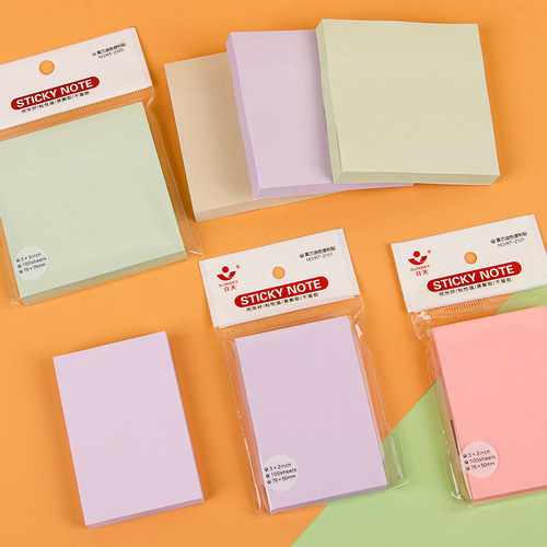 Morandi color sticky notes colorful student stationery index stickers message note stickers can be pasted hand-tearable note paper