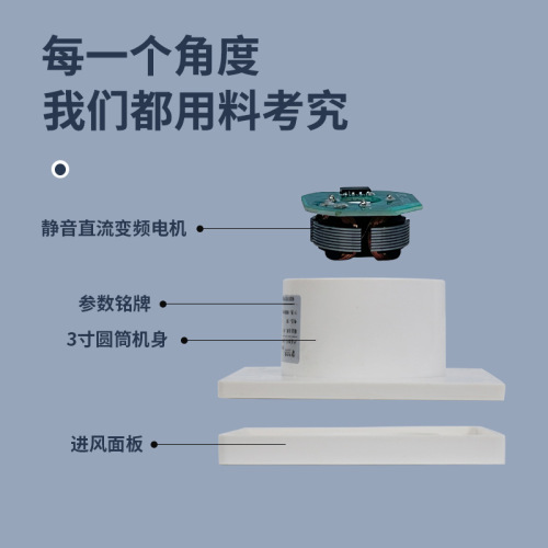 2-inch small powerful exhaust fan, 3-inch 75 pipeline ventilation fan, mini 12V 50 PVC micro 4-inch 110 exhaust fan