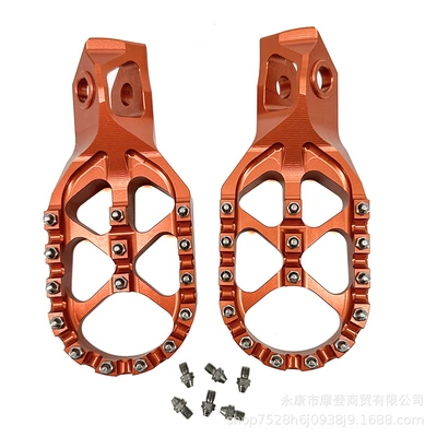 2024 Aluminum Alloy Modified Pedals Suitable for Ktm Exc Sxf Husqvarna Gasgas K23 (Motorcycle pedals) - orange