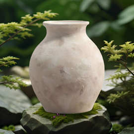 景德镇侘寂复古陶瓷花瓶新中式客厅插干花水培简约装饰粗陶罐