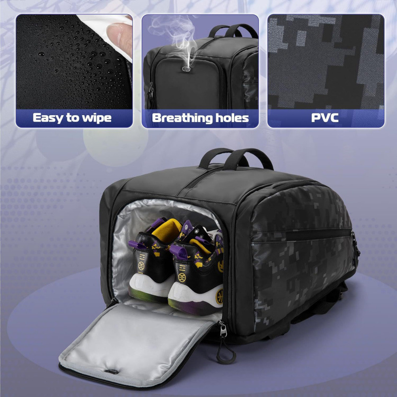 Nuevo cross-border bolsas de fútbol para hombres y mujeres raqueta de almacenamiento mochila impermeable fácil de limpiar con zapato compartimiento ajustable multicapa image 2