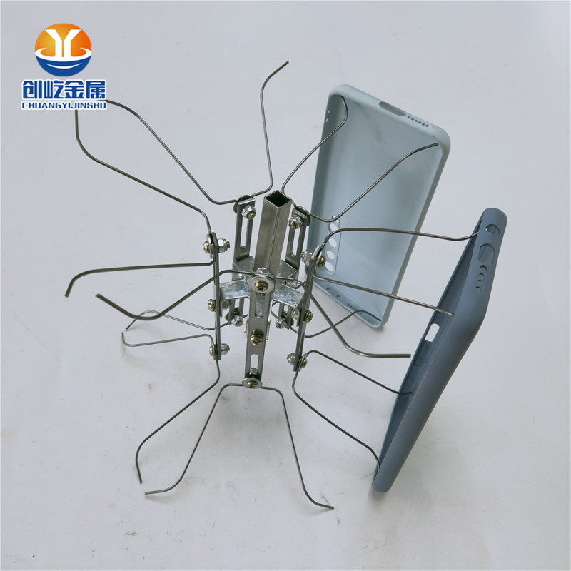 uv线卡扣喷油支架 手机壳喷漆夹具60方管挂5竖50配1.4U线平头矮款